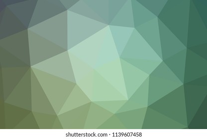 Light Blue, Green vector shining triangular cover. Polygonal abstract illustration with gradient. Pattern for a brand book's backdrop.
