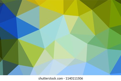 Light Blue, Green vector shining triangular cover. A completely new color illustration in a polygonal style. New template for your brand book.
