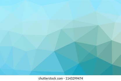 Light Blue, Green vector shining hexagonal background. Shining illustration, which consist of triangles. The textured pattern can be used for background.