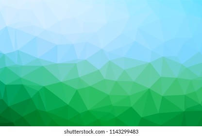 Light Blue, Green vector shining hexagonal background. Shining colored illustration in a Brand new style. The best triangular design for your business.