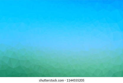 Light Blue, Green vector shining hexagonal background. An elegant bright illustration with gradient. The template can be used as a background for cell phones.