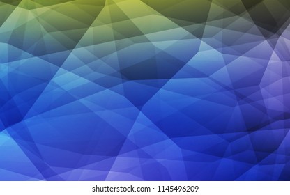 Light Blue, Green vector shining triangular layout. Triangular geometric sample with gradient.  Template for cell phone's backgrounds.