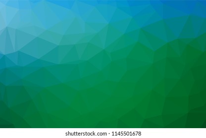 Light Blue, Green vector shining hexagonal template. An elegant bright illustration with gradient. Brand new style for your business design.