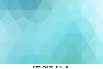 Light Blue, Green vector shining triangular backdrop. Colorful illustration in abstract style with triangles. Template for cell phone's backgrounds.