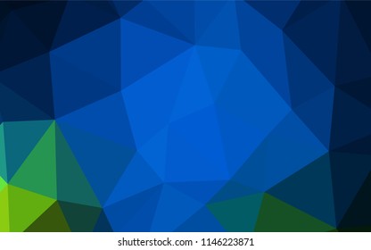 Light Blue, Green vector shining triangular cover. A sample with polygonal shapes. Polygonal design for your web site.