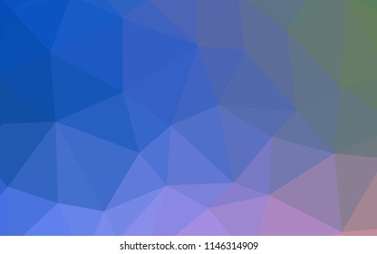 Light Blue, Green vector shining triangular layout. Colorful abstract illustration with triangles. Triangular pattern for your design.