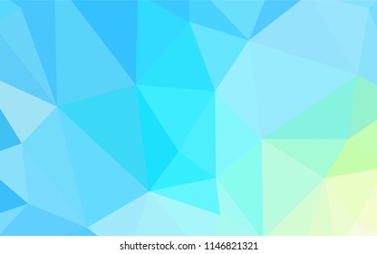 Light Blue, Green vector shining triangular cover. A completely new color illustration in a polygonal style. Pattern for a brand book's backdrop.