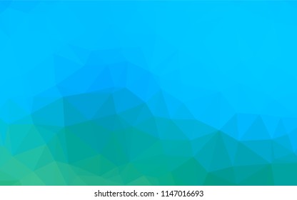 Light Blue, Green vector shining hexagonal pattern. A sample with polygonal shapes. The template can be used as a background for cell phones.
