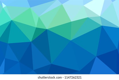 Light Blue, Green vector shining triangular backdrop. A sample with polygonal shapes. A new texture for your web site.