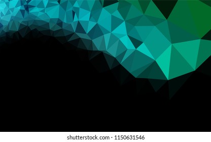 Light Blue, Green vector shining hexagonal template. A sample with polygonal shapes. A new texture for your design.