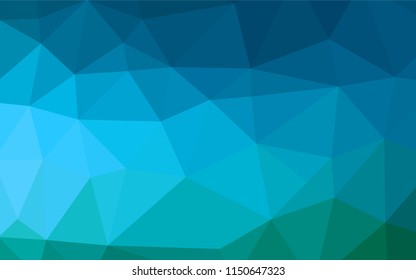 Light Blue, Green vector shining hexagonal template. An elegant bright illustration with gradient. Triangular pattern for your business design.