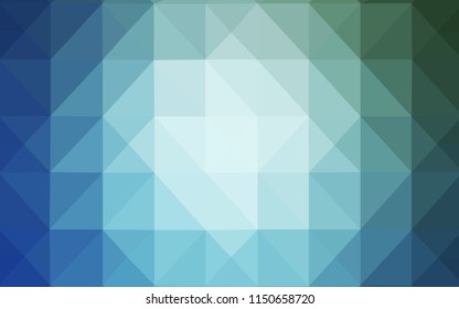 Light Blue, Green vector shining triangular cover. Modern abstract illustration with triangles. A new texture for your web site.