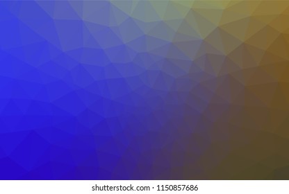 Light Blue, Green vector shining triangular cover. Shining polygonal illustration, which consist of triangles. Triangular pattern for your design.
