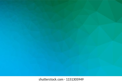 Light Blue, Green vector shining hexagonal template. Creative illustration in halftone style with gradient. A completely new design for your business.