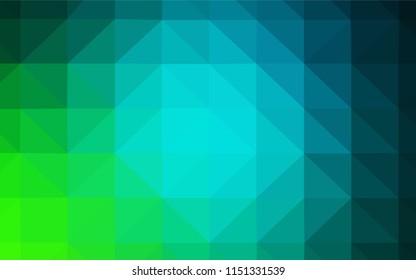 Light Blue, Green vector shining triangular layout. Colorful illustration in abstract style with triangles. Triangular pattern for your design.