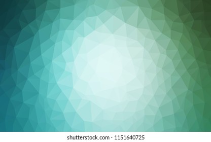 Light Blue, Green vector shining triangular layout. A sample with polygonal shapes. Completely new template for your banner.