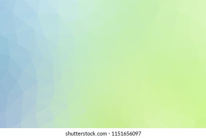 Light Blue, Green vector shining triangular backdrop. Colorful illustration in polygonal style with gradient. Pattern for a brand book's backdrop.