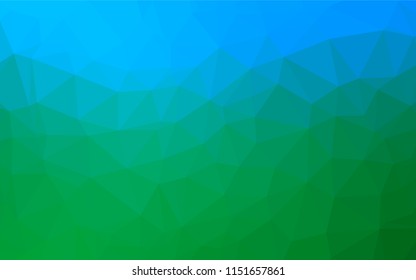 Light Blue, Green vector shining hexagonal background. A completely new color illustration in a vague style. A new texture for your design.