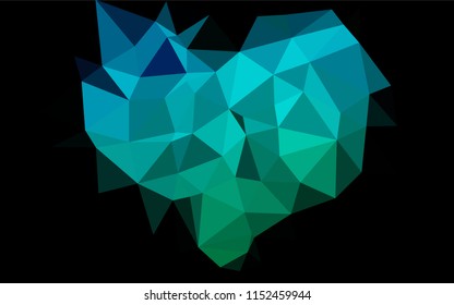 Light Blue, Green vector shining hexagonal pattern. Brand new colored illustration in blurry style with gradient. The completely new template can be used for your brand book.