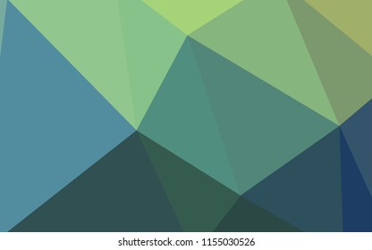 Light Blue, Green vector shining triangular layout. Glitter abstract illustration with an elegant triangles. Brand new style for your business design.