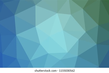 Light Blue, Green vector shining triangular cover. A sample with polygonal shapes. Brand new design for your business.