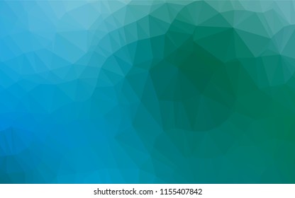Light Blue, Green vector shining hexagonal template. Colorful illustration in abstract style with gradient. The elegant pattern can be used as part of a brand book.