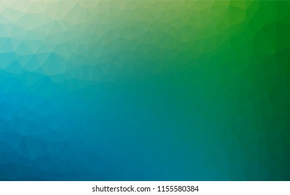 Light Blue, Green vector shining hexagonal pattern. A vague abstract illustration with gradient. Brand new style for your business design.