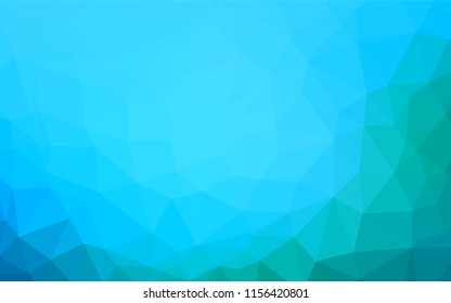 Light Blue, Green vector shining hexagonal pattern. Creative illustration in halftone style with gradient. Brand new style for your business design.