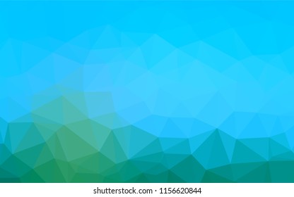 Light Blue, Green vector shining hexagonal template. Shining colored illustration in a Brand new style. The textured pattern can be used for background.