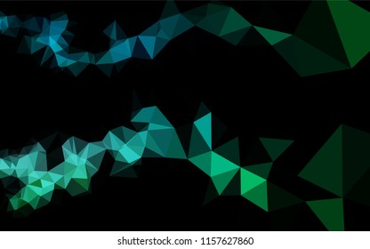Light Blue, Green vector shining hexagonal pattern. A vague abstract illustration with gradient. The best triangular design for your business.