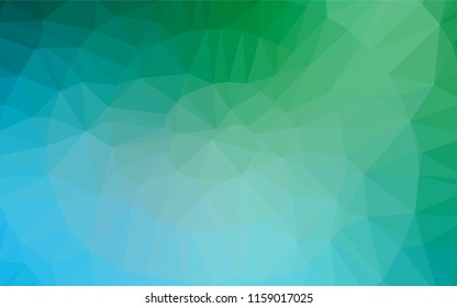 Light Blue, Green vector shining hexagonal template. Modern geometrical abstract illustration with gradient. The elegant pattern can be used as part of a brand book.