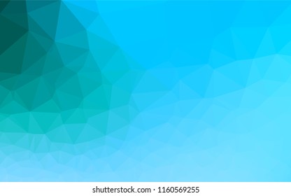 Light Blue, Green vector shining hexagonal pattern. Creative geometric illustration in Origami style with gradient. Brand new style for your business design.