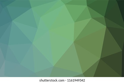 Light Blue, Green vector shining triangular layout. Creative geometric illustration in Origami style with gradient. A new texture for your web site.
