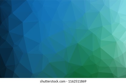 Light Blue, Green vector shining hexagonal background. Glitter abstract illustration with an elegant design. The template can be used as a background for cell phones.