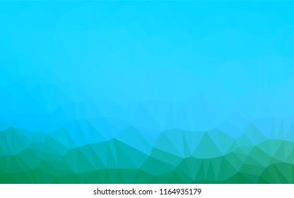 Light Blue, Green vector shining hexagonal pattern. Colorful abstract illustration with gradient. Brand new design for your business.
