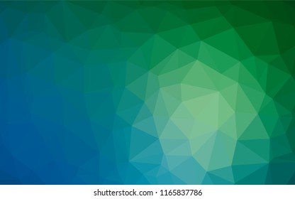 Light Blue, Green vector shining hexagonal pattern. A vague abstract illustration with gradient. The completely new template can be used for your brand book.