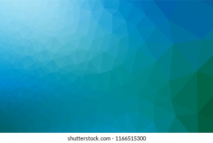 Light Blue, Green vector shining hexagonal pattern. Shining colored illustration in a Brand new style. The best triangular design for your business.