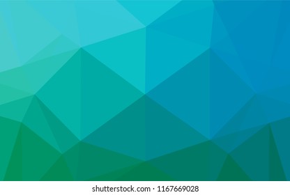 Light Blue, Green vector shining hexagonal pattern. A vague abstract illustration with gradient. The completely new template can be used for your brand book.