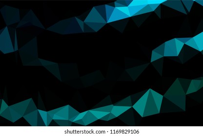 Light Blue, Green vector shining hexagonal pattern. Geometric illustration in Origami style with gradient.  A completely new design for your business.