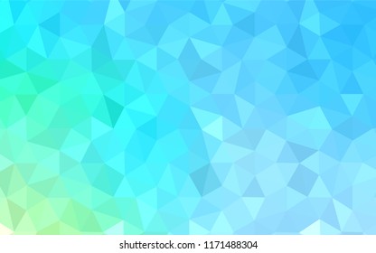 Light Blue, Green vector shining triangular layout. Shining colorful illustration with triangles. Pattern for a brand book's backdrop.