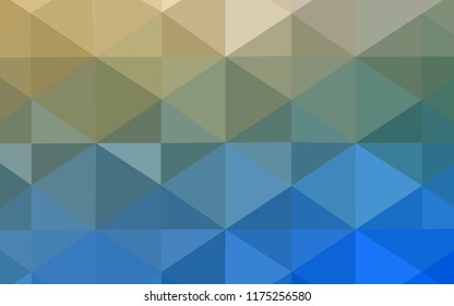 Light Blue, Green vector shining triangular backdrop. Colorful abstract illustration with gradient. That pattern can be used as a part of a brand book.