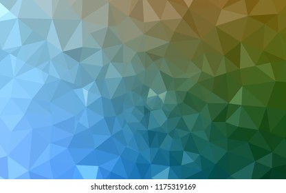 Light Blue, Green vector shining triangular layout. Colorful illustration in abstract style with triangles. A new texture for your web site.
