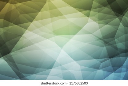 Light Blue, Green vector shining triangular layout. Triangular geometric sample with gradient.  New template for your brand book.