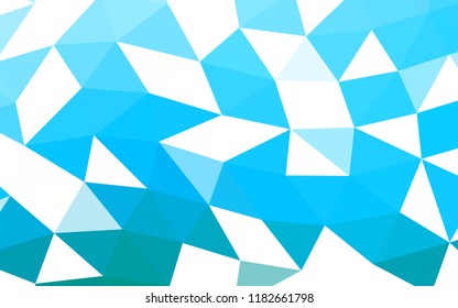 Light Blue, Green vector shining hexagonal shining triangular. A vague abstract illustration with gradient. A completely new template for your business design.