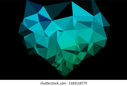 Light Blue, Green vector shining hexagonal background. Shining colored illustration in a Brand new style. The polygonal design can be used for your web site.