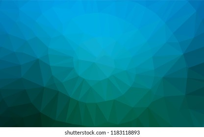 Light Blue, Green vector shining hexagonal background. Geometric illustration in Origami style with gradient.  The elegant pattern can be used as part of a brand book.