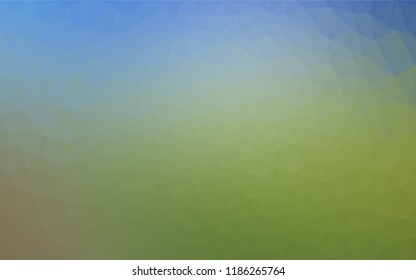 Light Blue, Green vector shining hexagonal background. An elegant bright illustration with gradient. Triangular pattern for your business design.