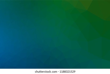 Light Blue, Green vector shining hexagonal pattern. Modern geometrical abstract illustration with gradient. Brand new style for your business design.