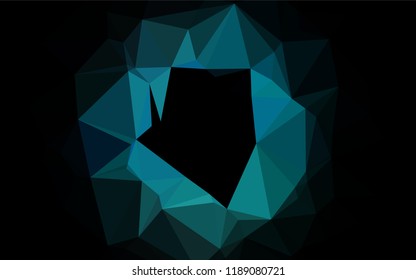 Light Blue, Green vector shining hexagonal pattern. Glitter abstract illustration with an elegant design. The polygonal design can be used for your web site.