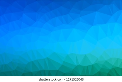 Light Blue, Green vector shining hexagonal template. Geometric illustration in Origami style with gradient.  Brand new design for your business.